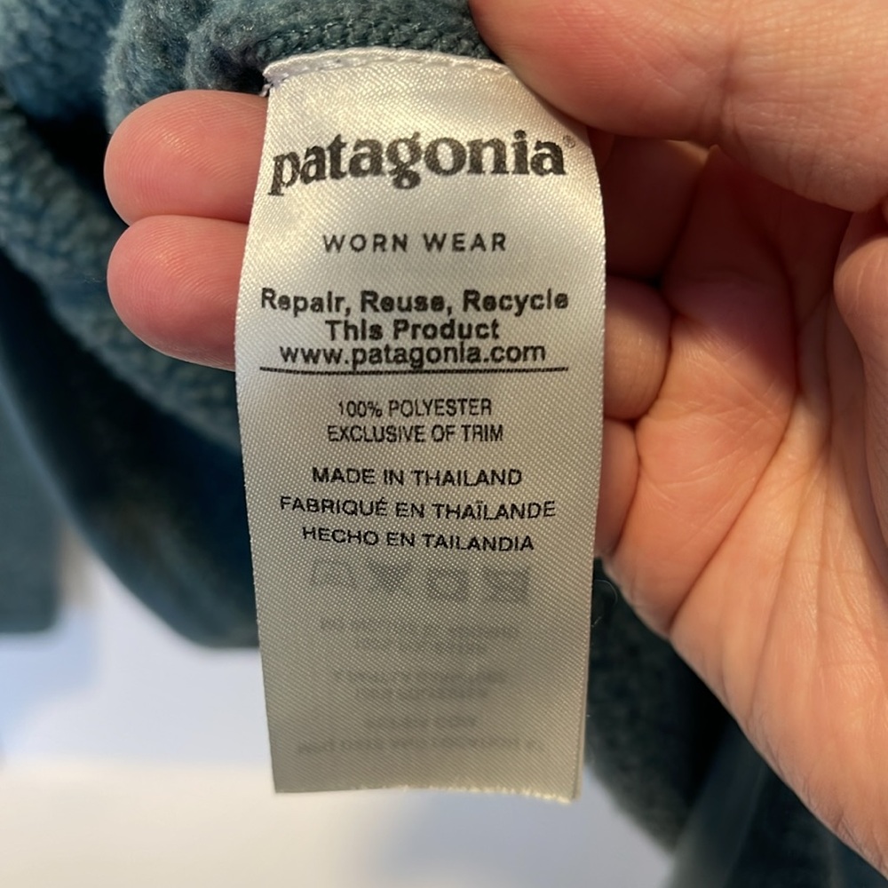 Patagonia Better Sweater Blue 1/4 Zip Pullover NO SIZE TAG SEE MEASUREMENTS - Picture 8 of 10